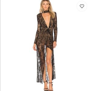 Majorelle lace maxi dress